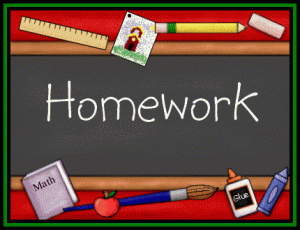 Homework blackboard