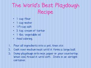 Play Dough recipe for kids